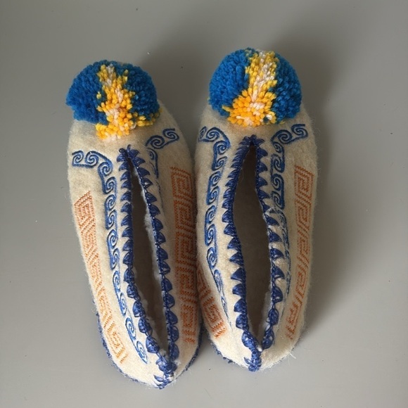Minas Traditional Greek Woollen Slippers Size 38 NEW! - Picture 4 of 8